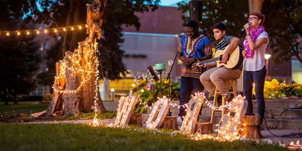 Photo of an outdoor worship service